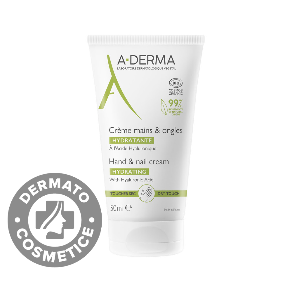 Crema hidratanta pentru maini si unghii, 50ml, A-Derma