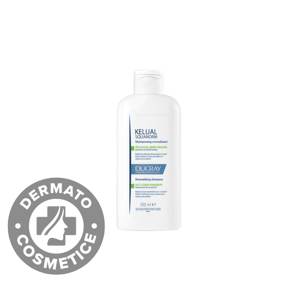 Sampon tratament anti-matreata grasa Kelual Squanorm, 200ml, Ducray