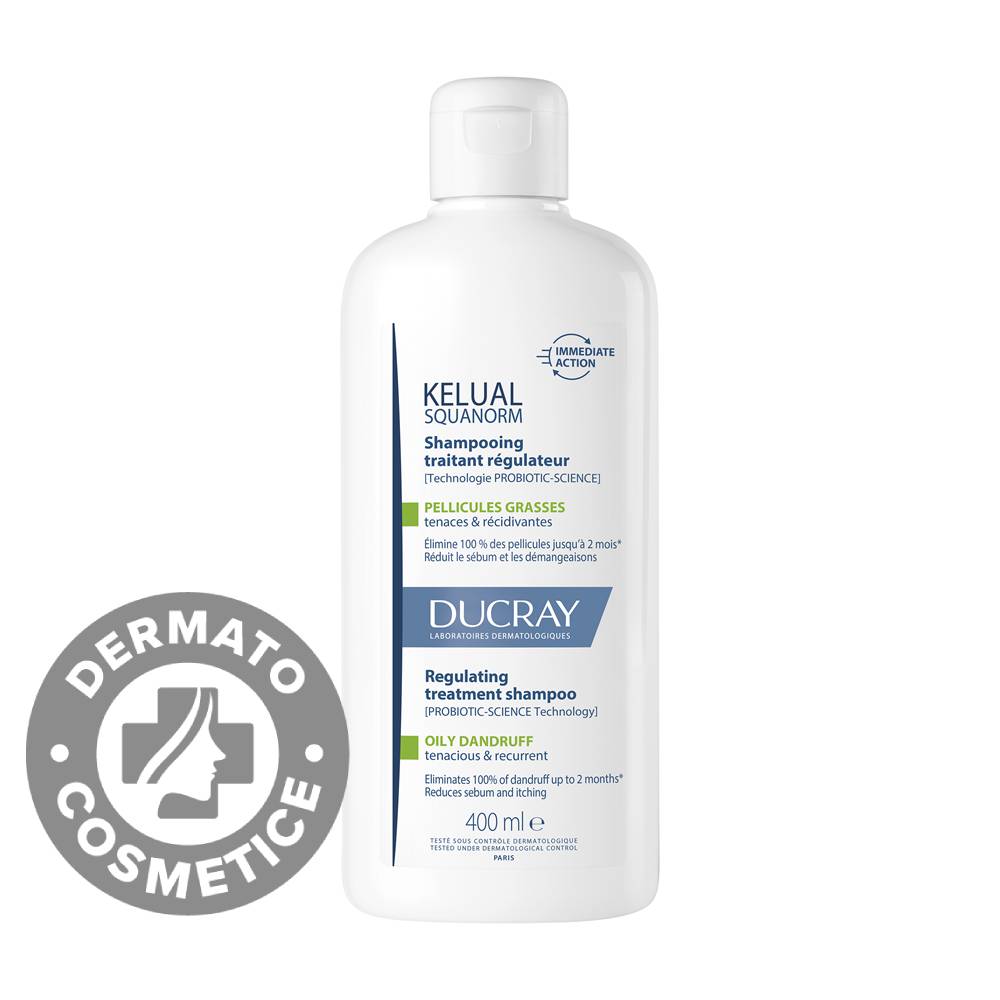 Sampon anti-matreata grasa Kelual Squanorm, 400ml, Ducray