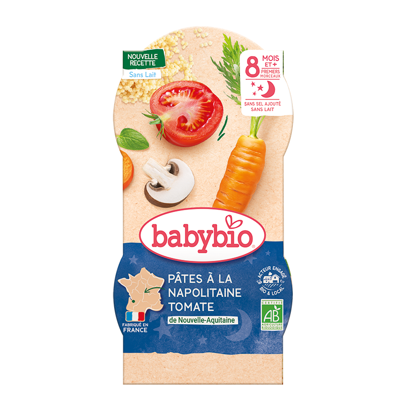 Meniu paste Napoletane, 2 x 200g, BabyBio