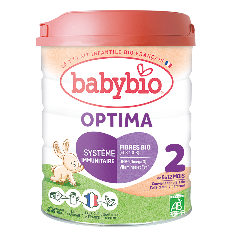 Lapte praf bio 6-12 luni Optima 2, 800g, BabyBio