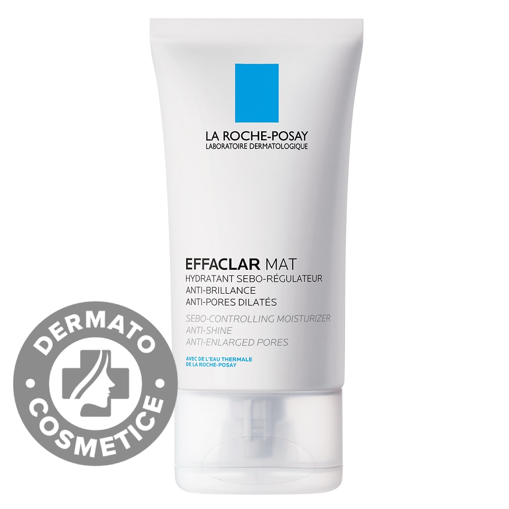 Crema de fata hidratanta si matifianta pentru tenul gras cu tendinta acneica Effaclar Mat, 40ml, La Roche-Posay