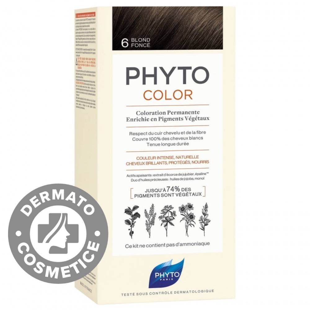 Vopsea par 6 Dark Blond Phytocolor, 50ml, Phyto