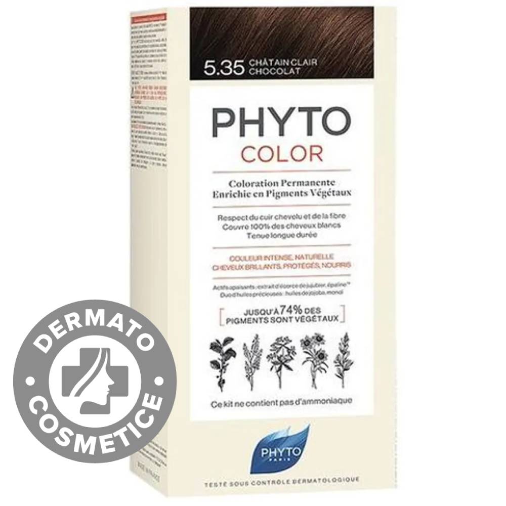 Vopsea par 5.35 Chocolate Light Brown Phytocolor, 50ml, Phyto
