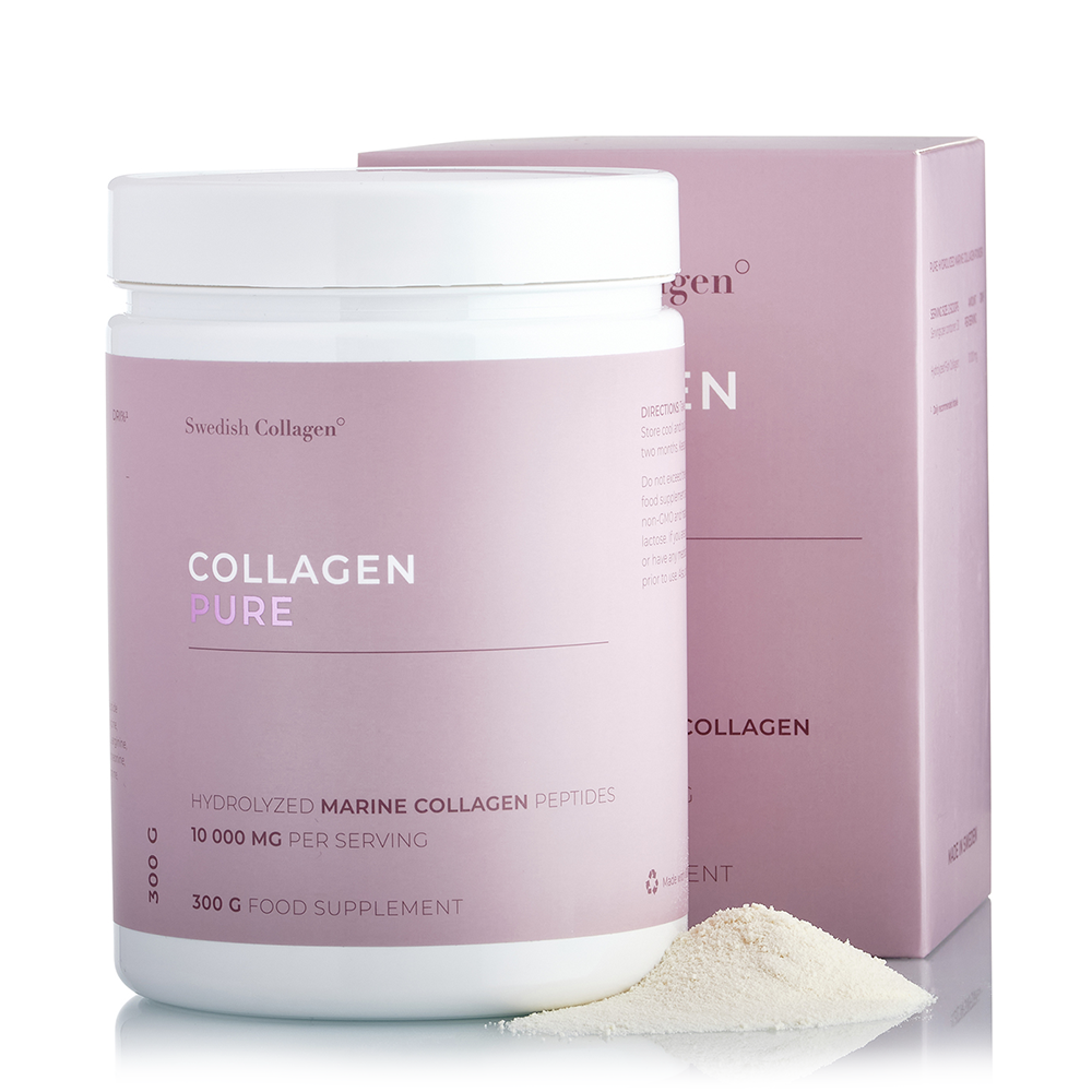 Pulbere de colagen hidrolizat tip 1 si 3 Pure peptide, 300g, Swedish Collagen