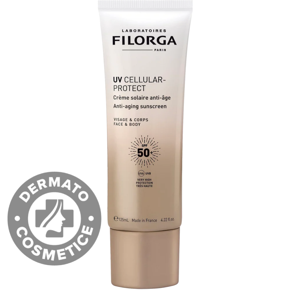 Crema anti-imbatranire pentru fata si corp cu protectie solara SPF50+ UV Cellular Protect, 125ml, Filorga