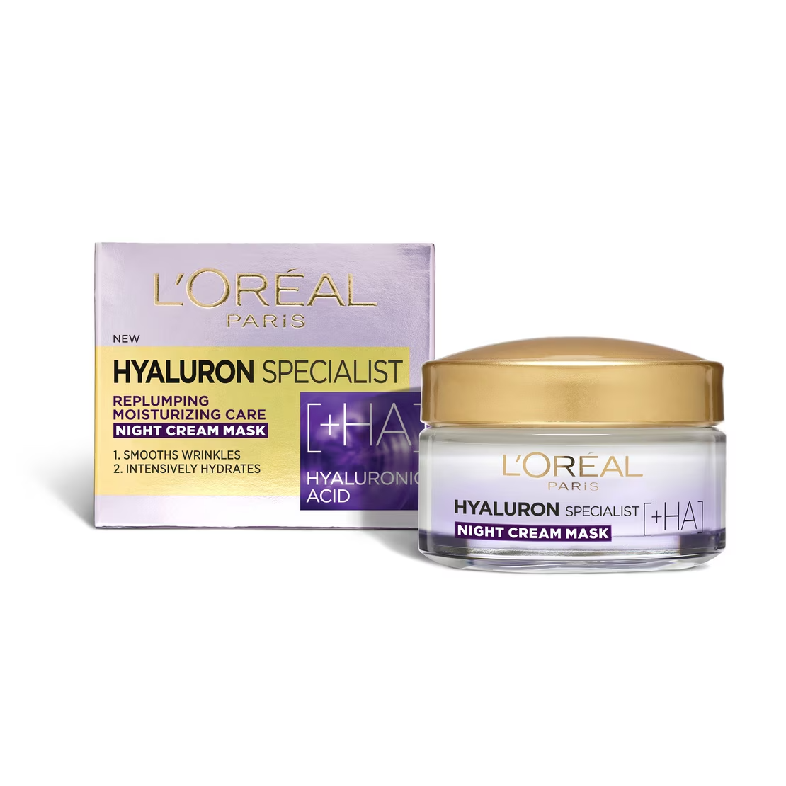 Crema antirid de noapte cu acid hialuronic, 50ml, L'Oreal Paris