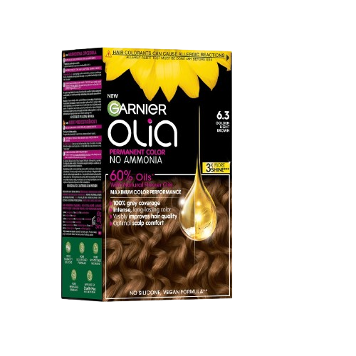 Vopsea de par permanenta fara amoniac 6.3 Golden Light Brown Olia, 174ml, Garnier