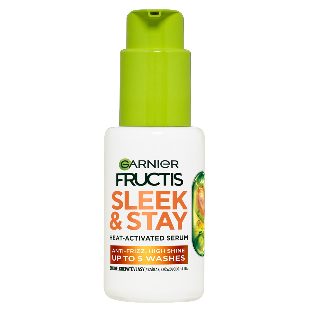 Ser pentru par neted si stralucitor Fructis Keratin Sleek, 50ml, Garnier