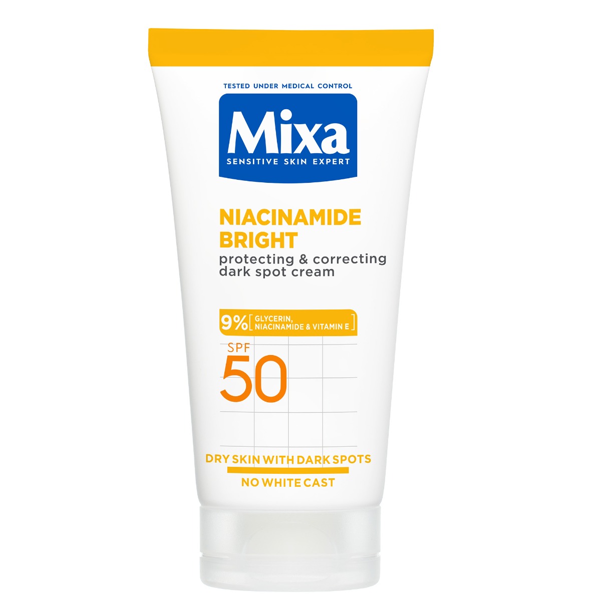 Crema corectoare pete pigmentare pentru piele sensibila SPF50, 50ml, Mixa