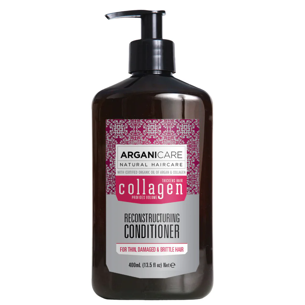 Balsam reparator cu colagen pentru par subtire deteriorat si fragil, 400ml, Arganicare