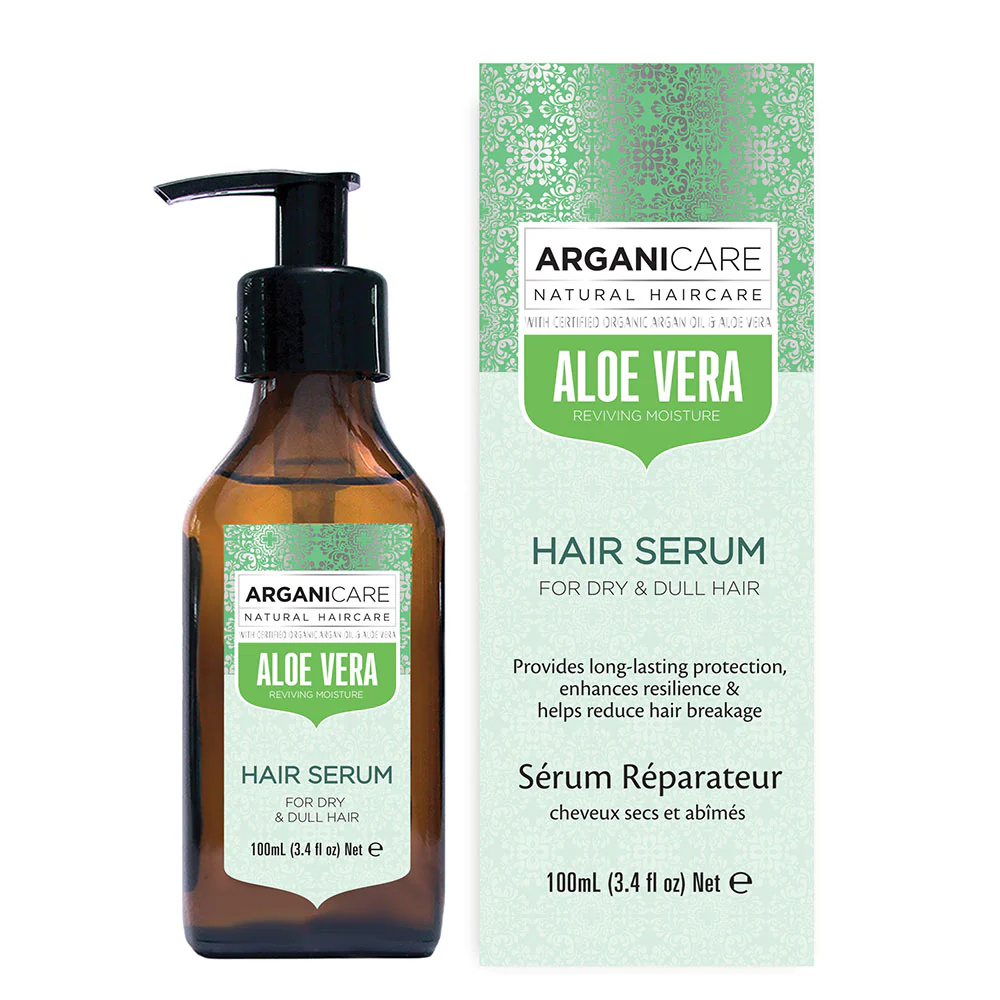 Ser hidratant cu aloe vera pentru par uscat si lipsit de stralucire, 100ml, Arganicare
