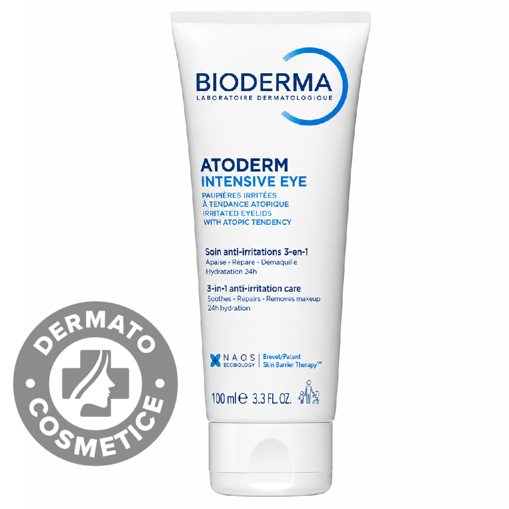 Crema crema hidratanta pentru ochi 3 in 1 Intensive Eye Atoderm, 100ml, Bioderma