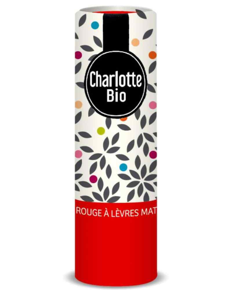 Ruj mat cu unt de shea, ulei de ricin si unt de jojoba Bio Rouge Royal, 3.5g, Charlotte Bio
