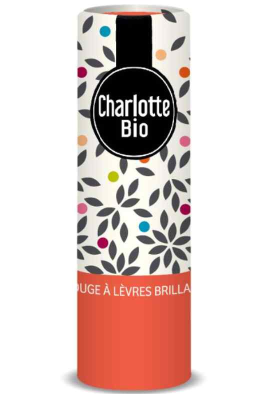 Ruj stralucitor cu unt de shea, ulei de ricin si ceara Bio Corail, 3.5g, Charlotte Bio