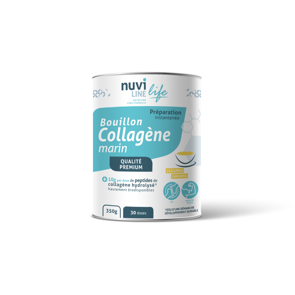 Colagen Marin cu Legume & Turmeric, 350g, Nuviline