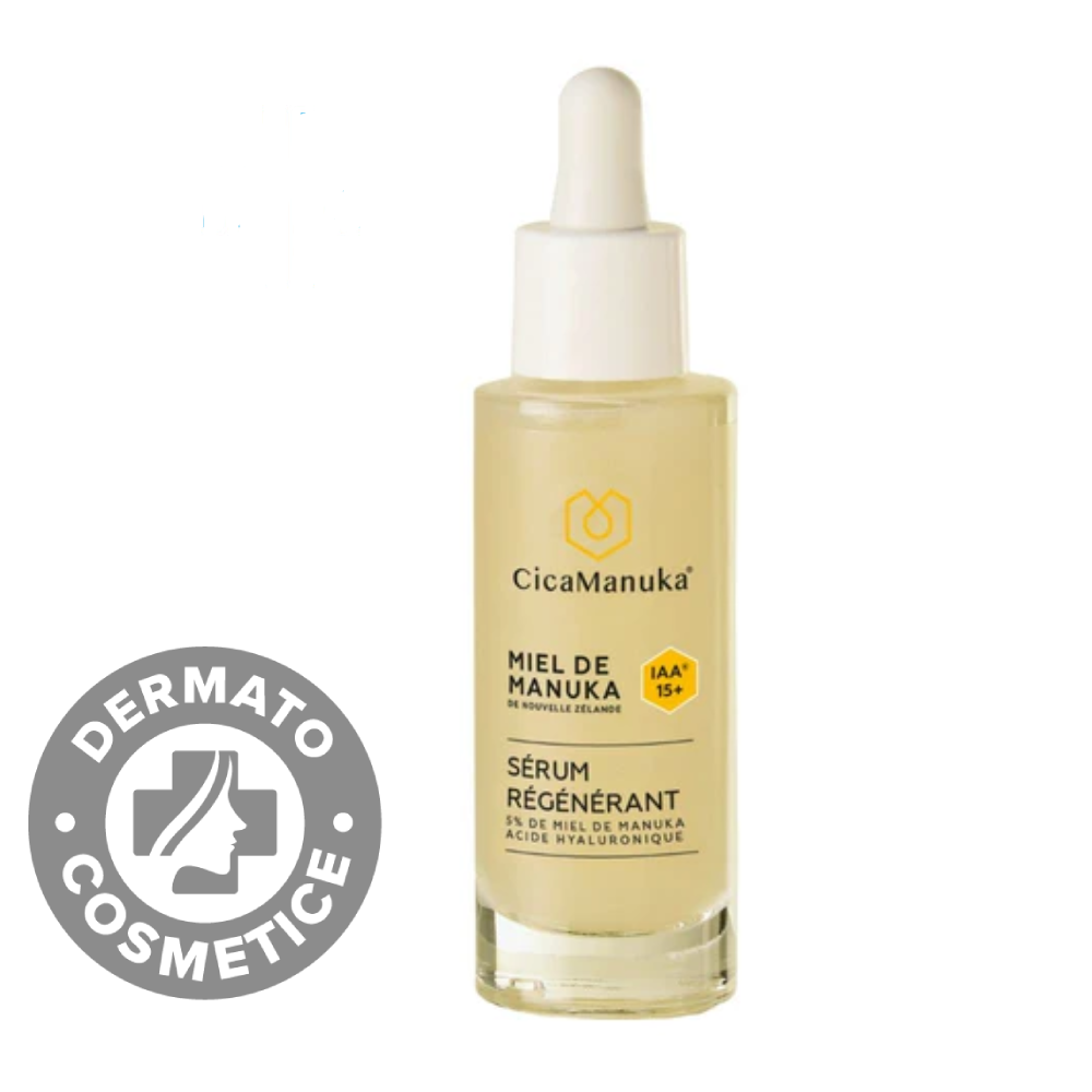 Ser pentru fata regenerant cu miere de Manuka IAA15+, 30ml, CicaManuka