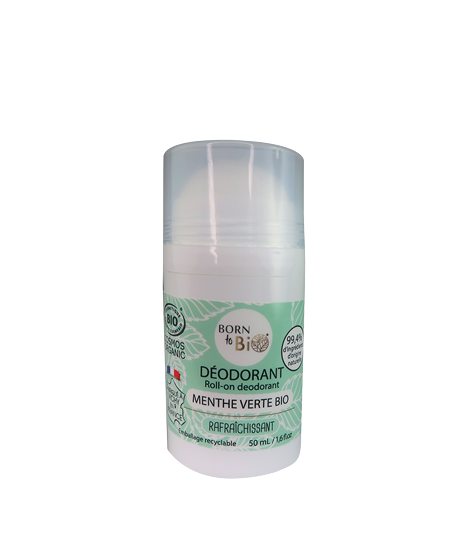 Deodorant bio roll-on cu menta verde, 50ml, Born to Bio