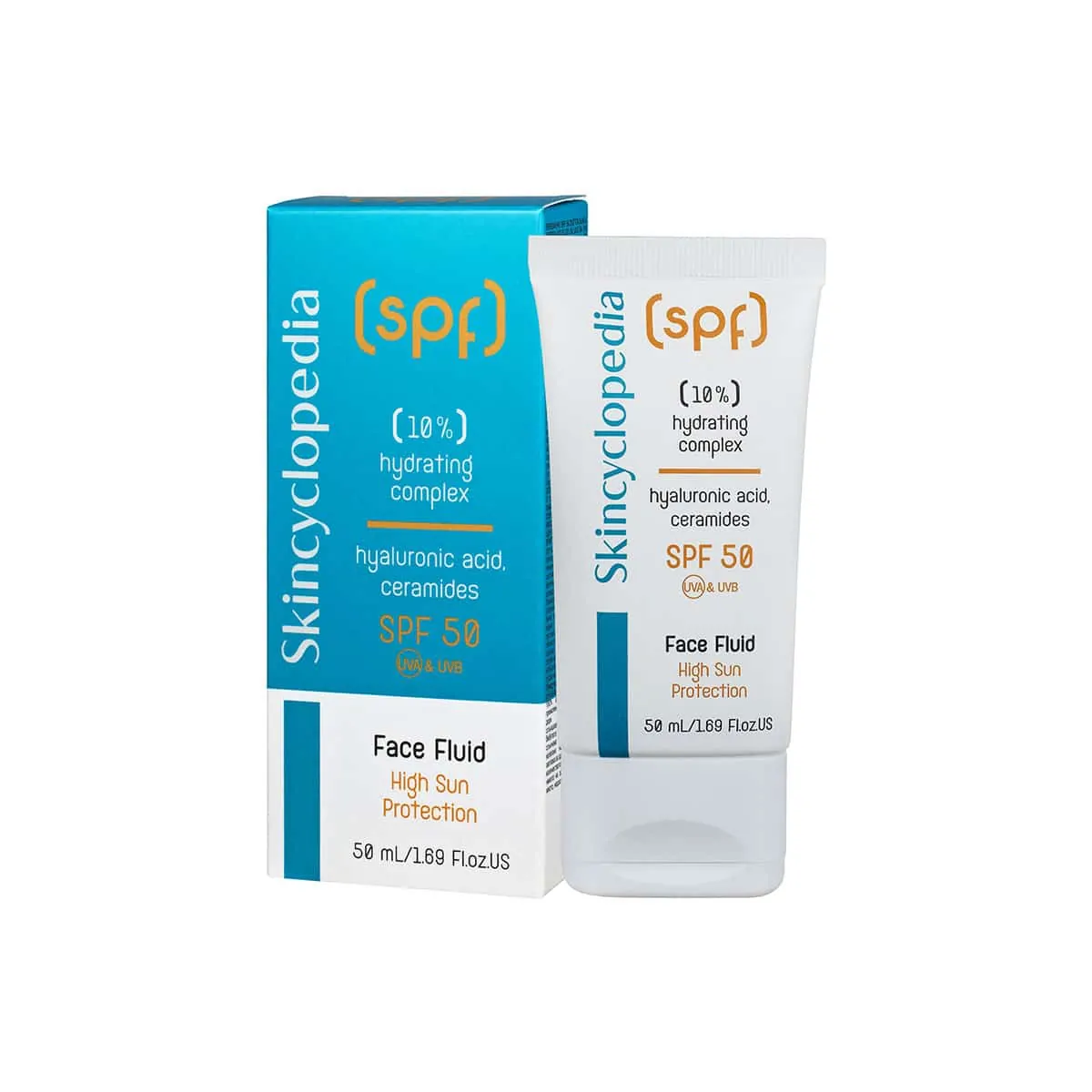 Fluid facial SPF50 cu efect de hidratare, 50ml, Skincyclopedia
