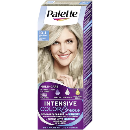 Vopsea de par permanenta Palette Intensive Color Cream C10 Blond Argintiu Rece, 110ml, Schwarzkopf