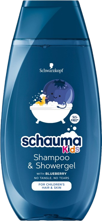 Sampon si gel de dus pentru copii Blueberry, 250ml, Schauma