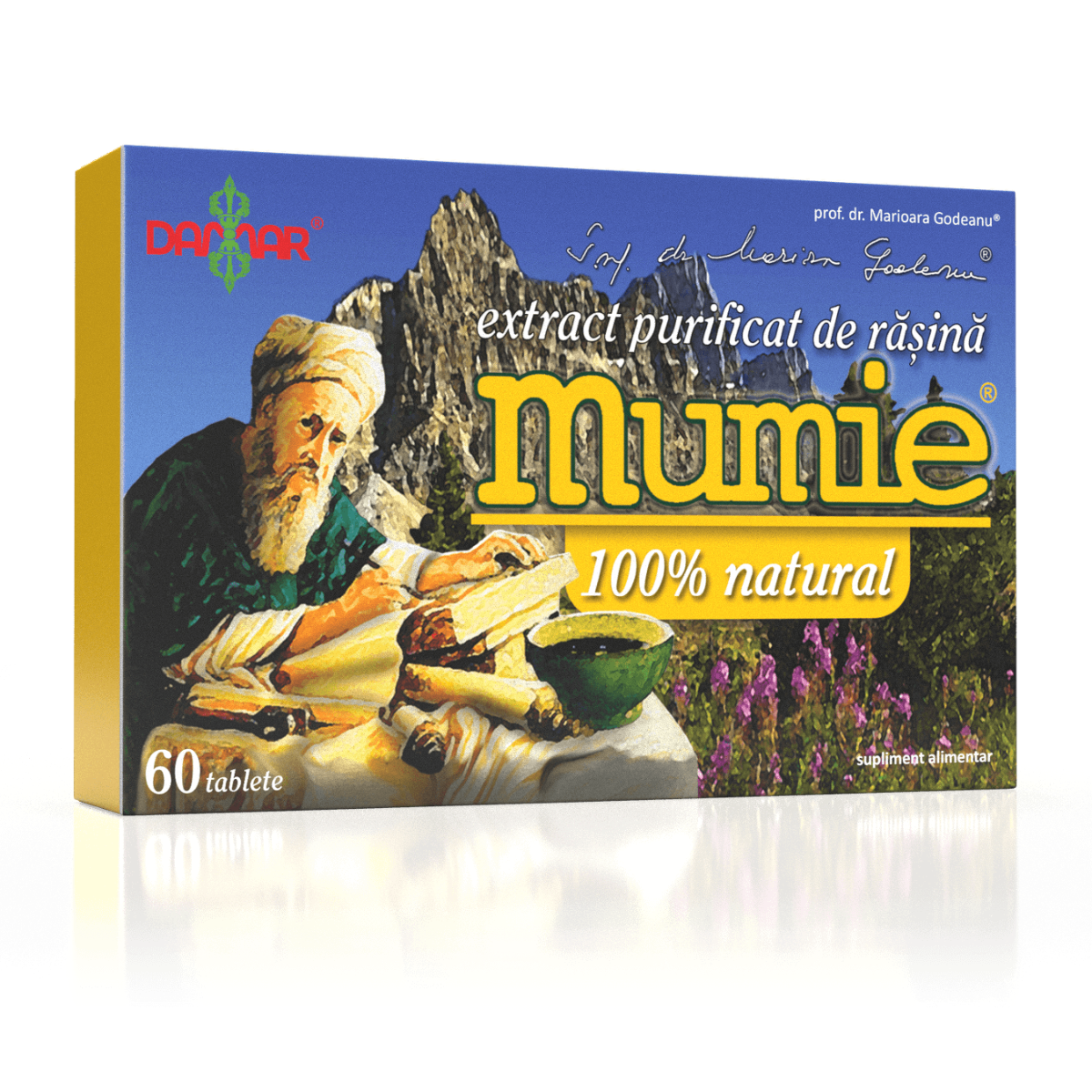 Extract purificat de rasina Mumie, 60 tablete, Damar