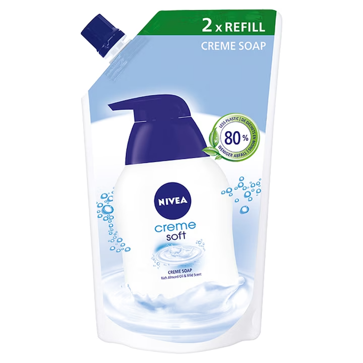 Rezerva pentru sapun lichid Creme Soft, 500ml, Nivea