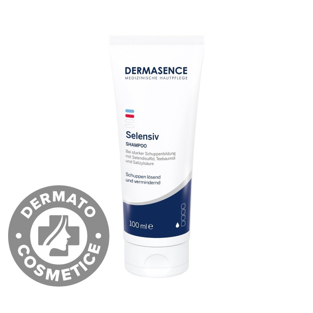 Sampon tratament anti-matreata pentru scalp iritat cu scuame Selensiv, 100ml, Dermasence