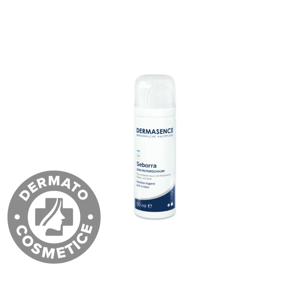 Spuma reparatoare cu zinc pentru ten cu imperfectiuni Seborra, 50ml, Dermasence
