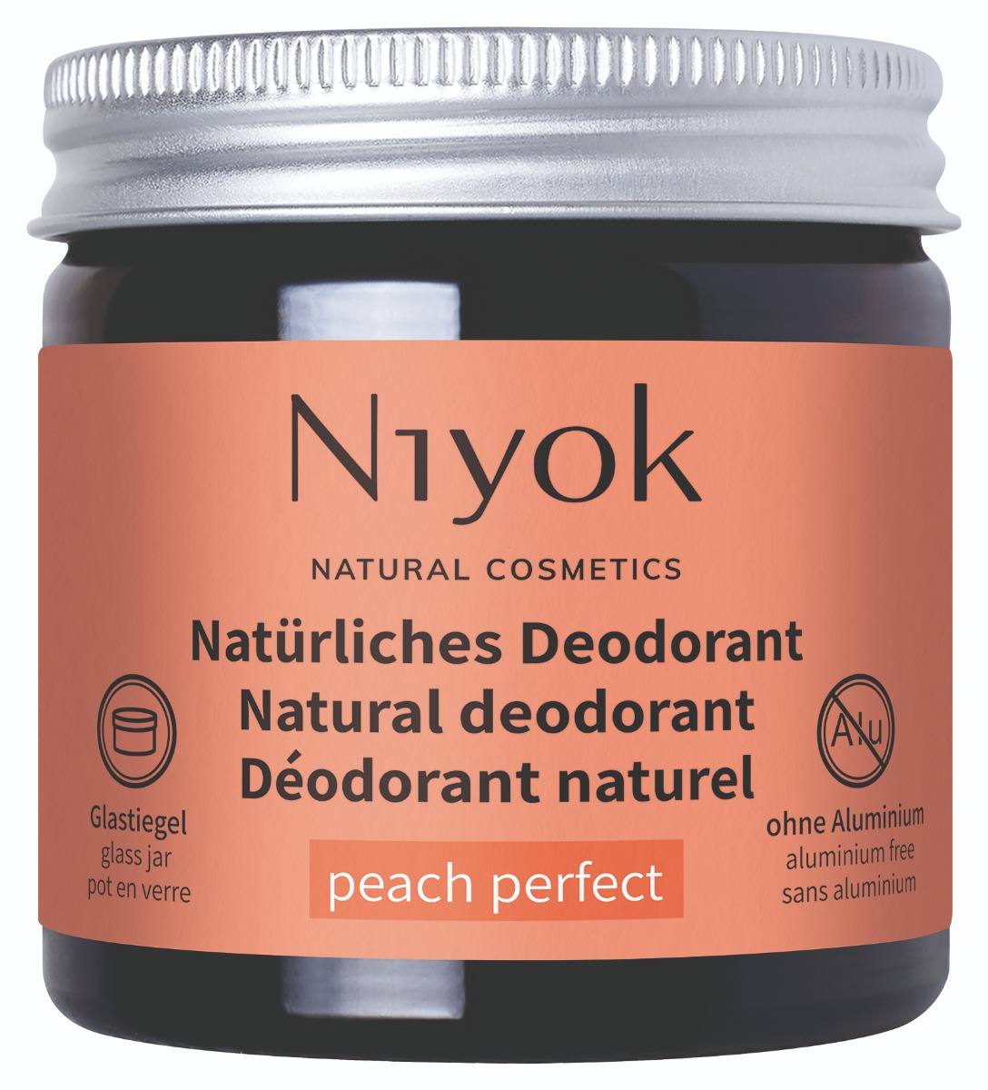 Deodorant crema 100% natural cu aroma de piersica, 40ml, Niyok