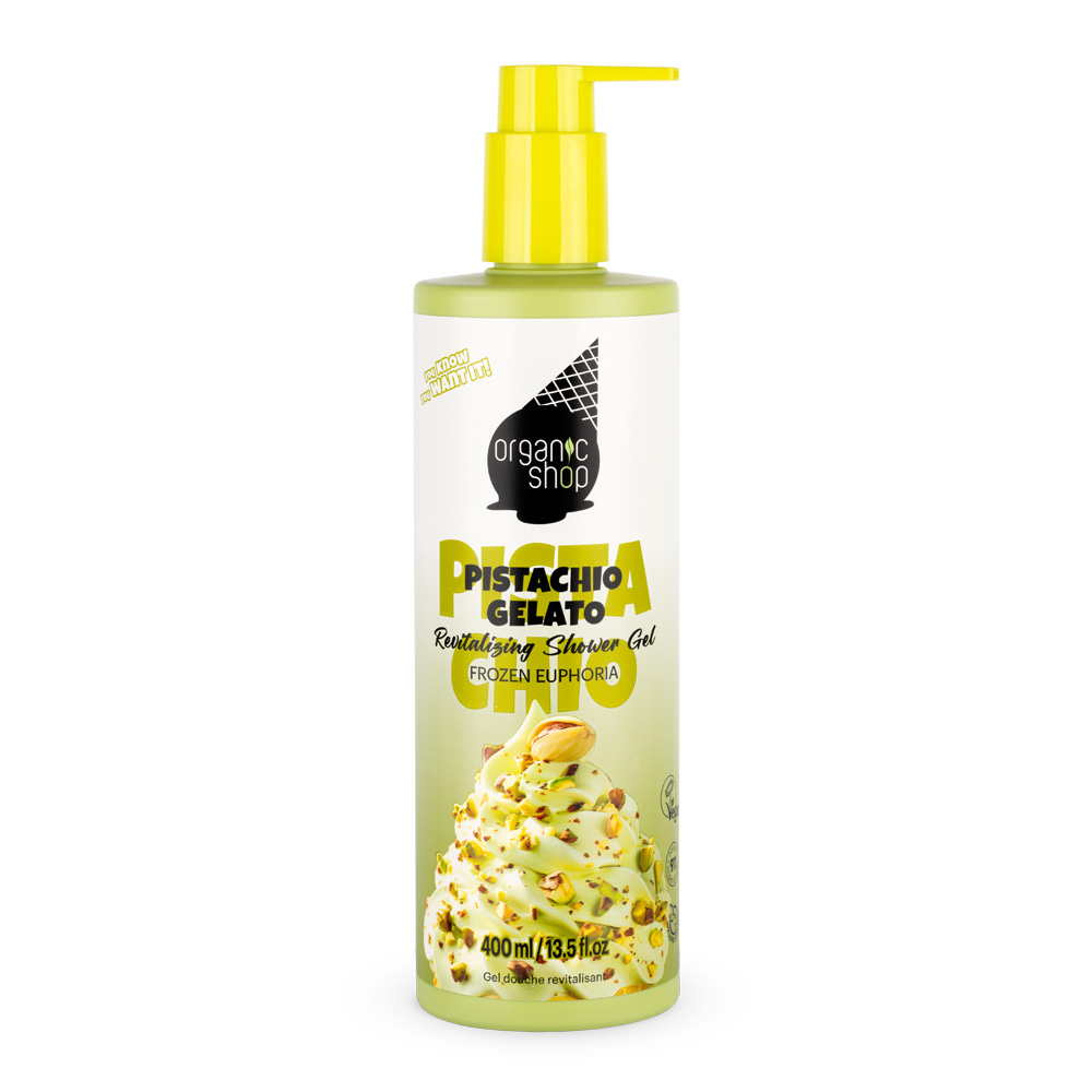 Gel de dus revitalizant Pistachio Gelato Frozen Euphoria, 400ml, Organic Shop