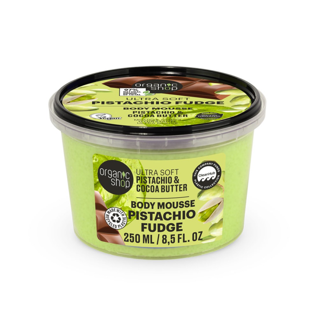 Spuma de corp Pistachio Fudge Body Mousse, 250ml, Organic Shop