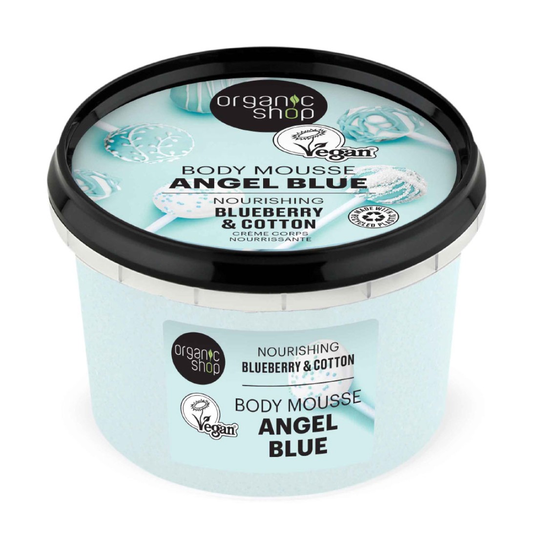 Spuma de corp Angel Blue Body Mousse, 250ml, Organic Shop