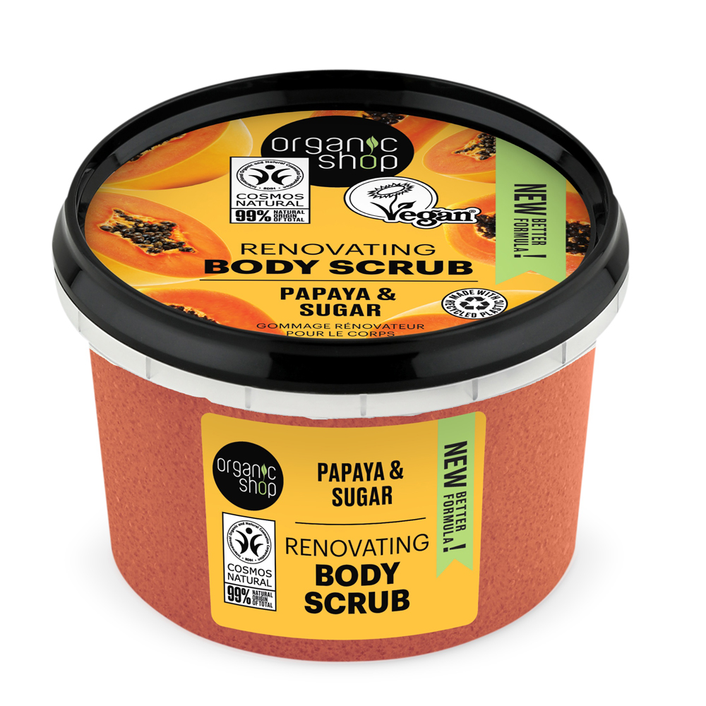 Scrub pentru corp Juicy Papaya, 250ml, Organic Shop