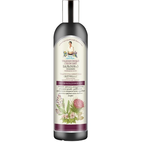 Balsam siberian impotriva caderii parului cu propolis de brusture, 550ml, Bunica Agafia