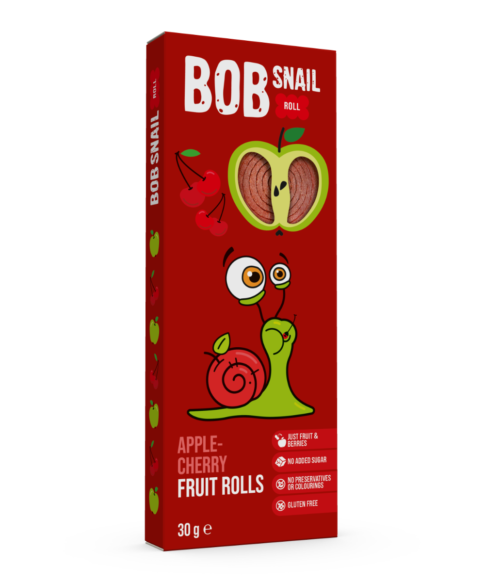 Rulou din mere si cirese, 30g, Bob Snail