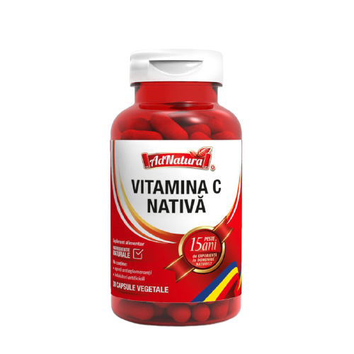 Vitamina C nativa, 30 capsule, AdNatura