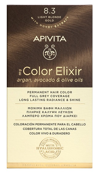 Vopsea de par My Color Elixir, N8.3, Apivita
