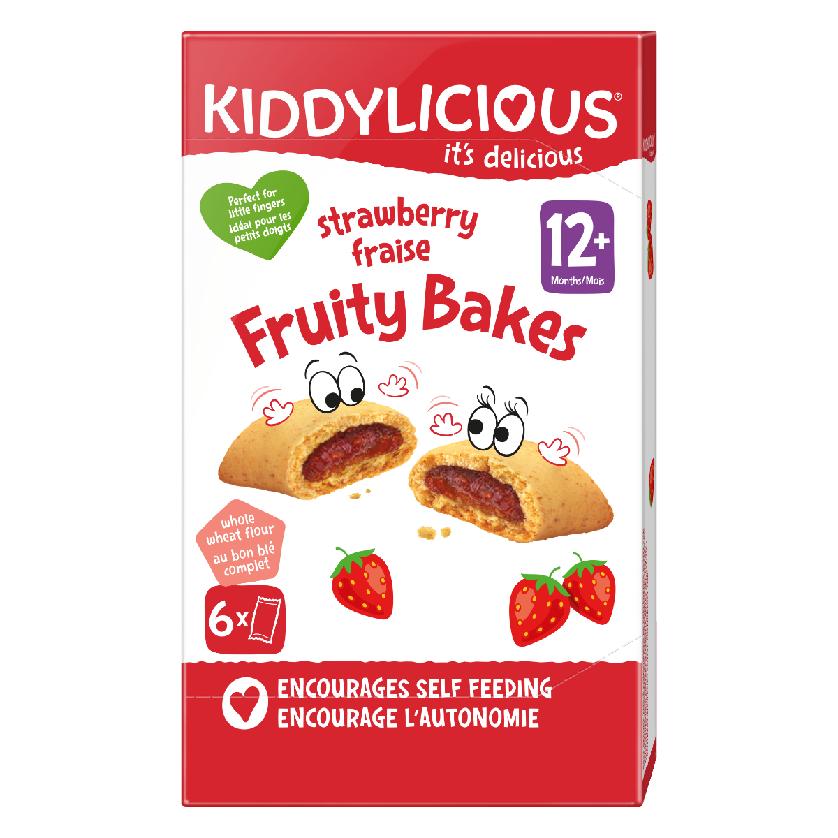 Biscuiti moi cu capsuni +12 luni, 132g, Kiddylicious