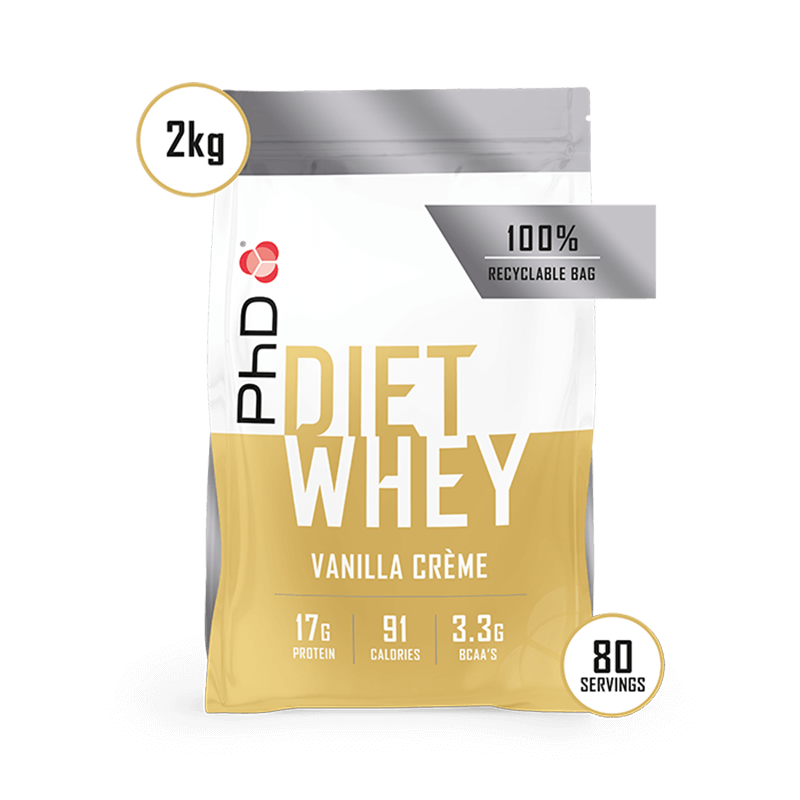 Pudra proteica cu aroma de vanilie Diet Whey, 2kg, PhD