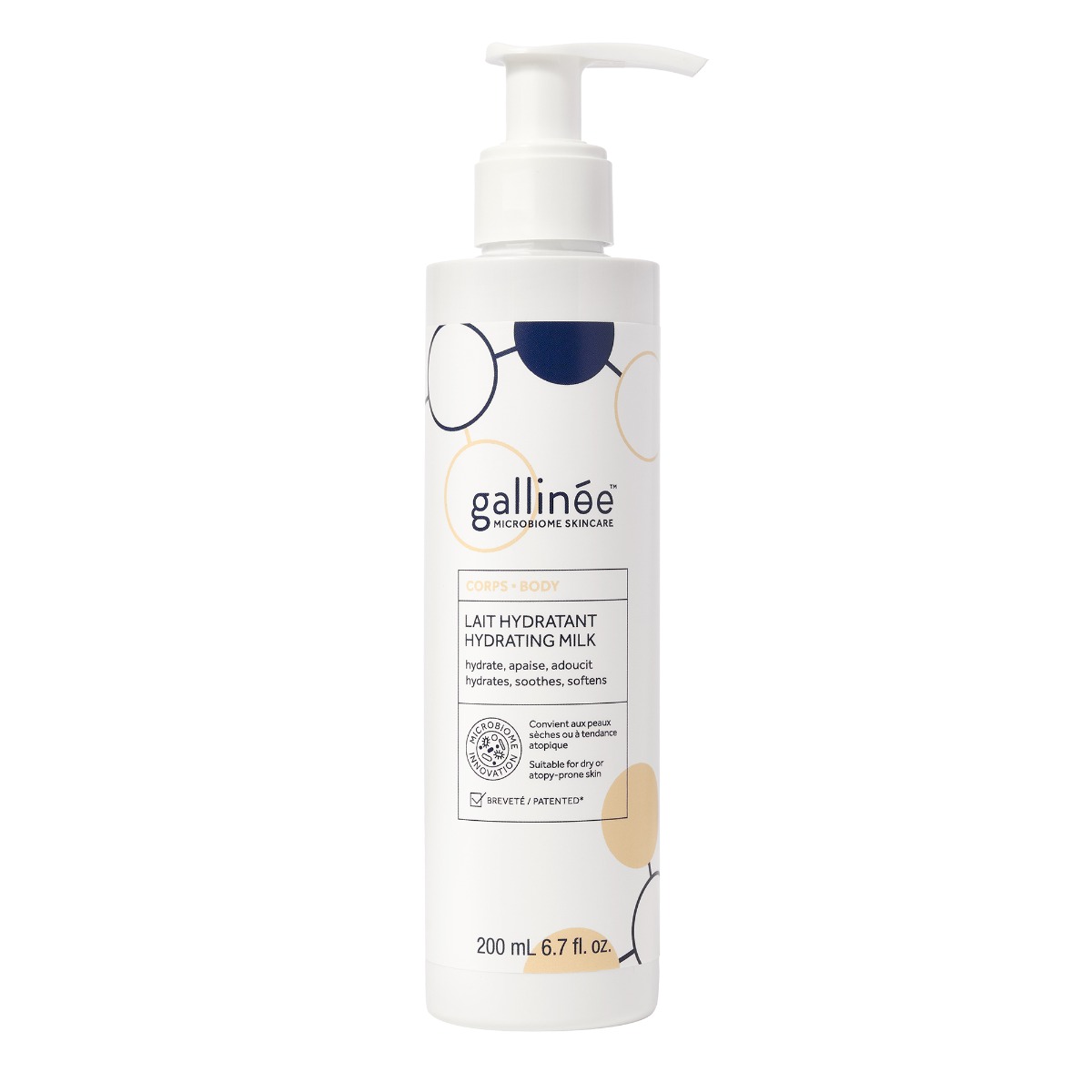 Lapte de corp hidratant, 200ml, Gallinee