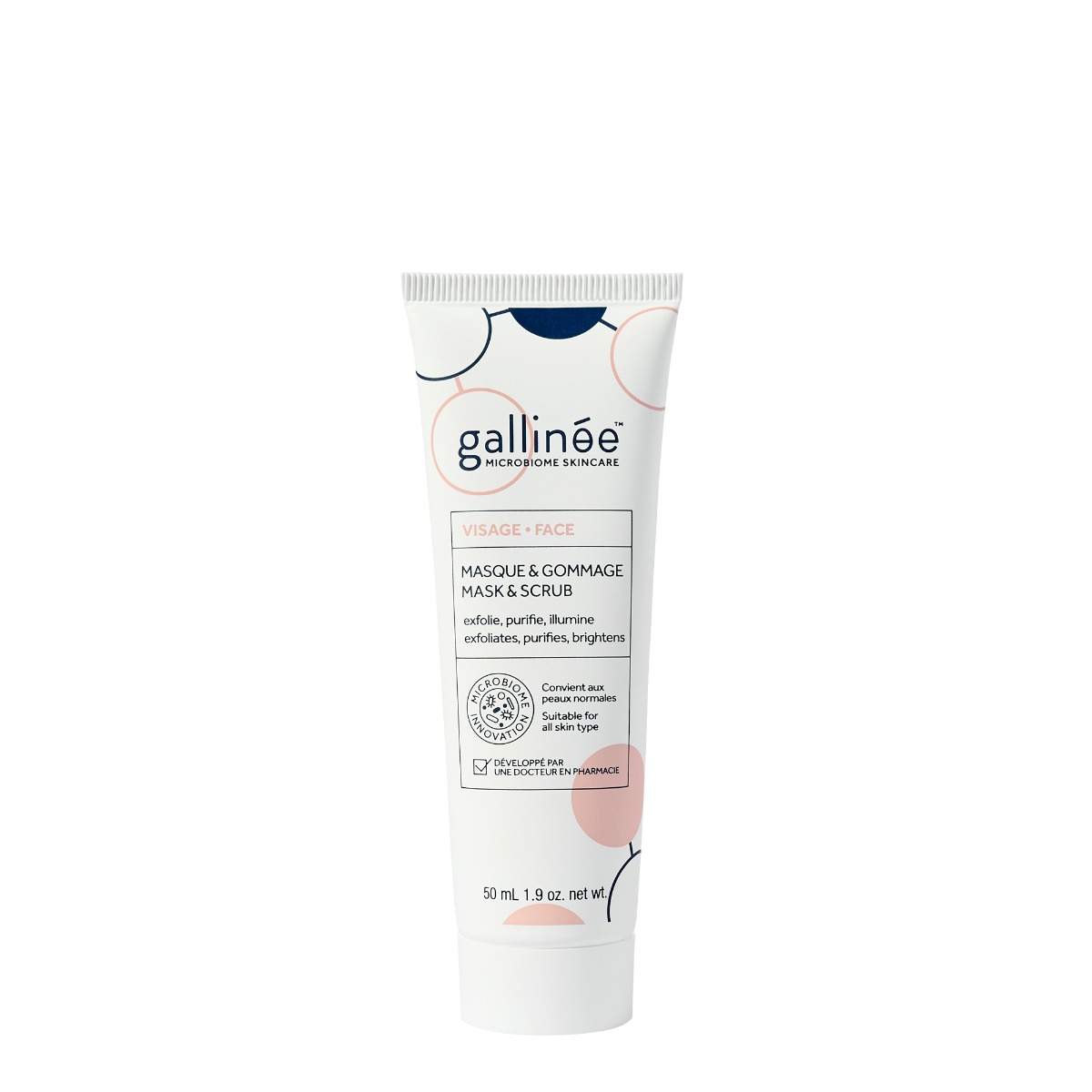 Masca si exfoliant pentru fata, 50ml, Gallinee