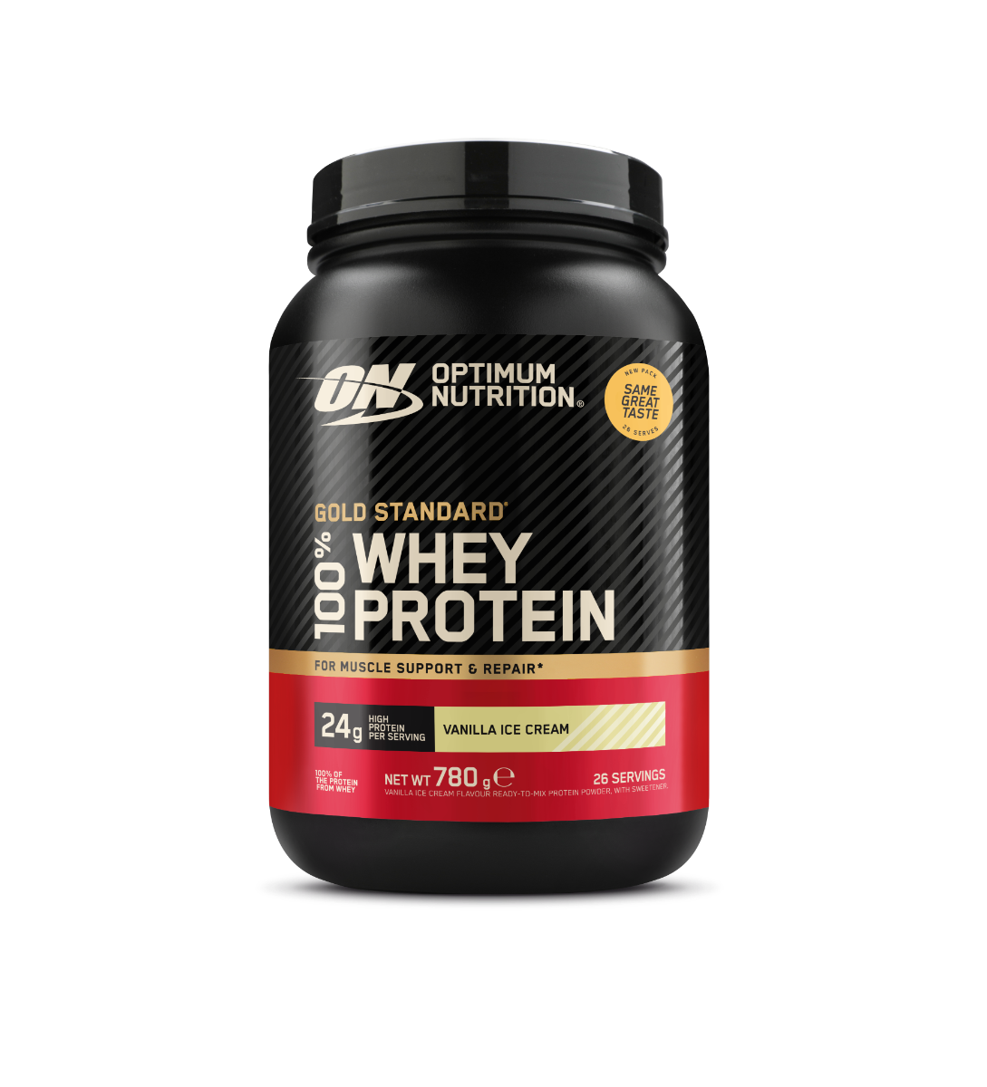 Pudra proteica proteine din zer aroma vanilie ON 100% Whey Gold Standard, 780g, Optimum Nutrition