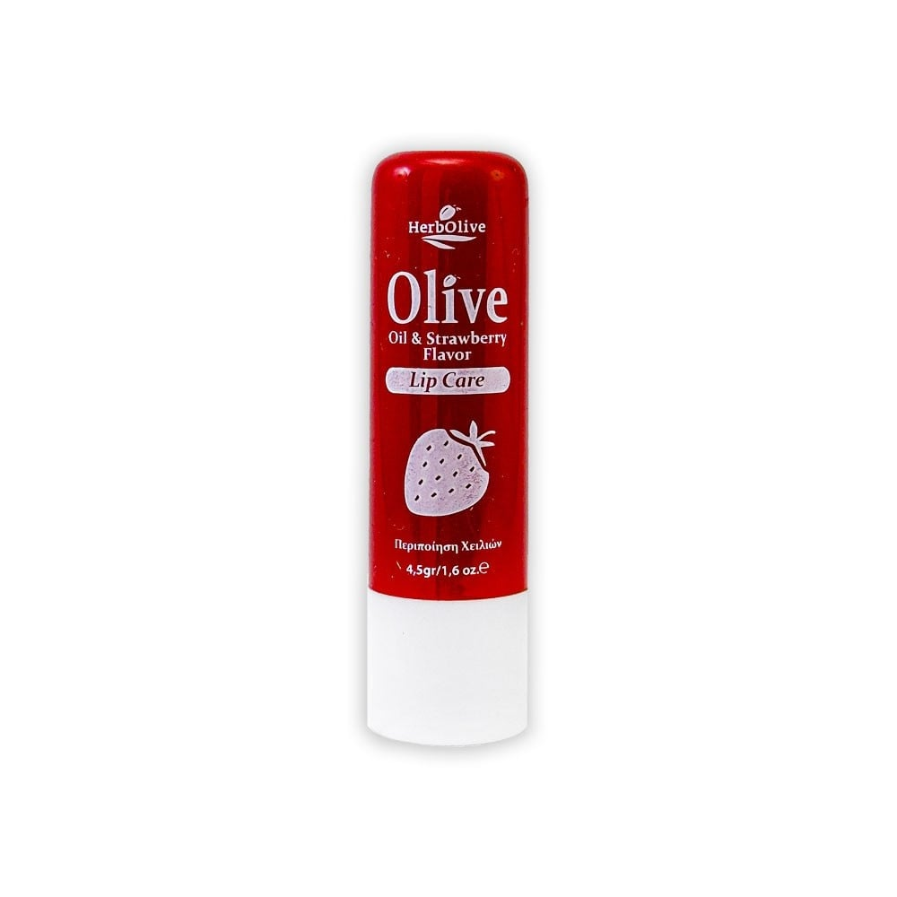 Balsam de buze cu ulei de masline si aroma de capsuni, 4.5g, Herbolive