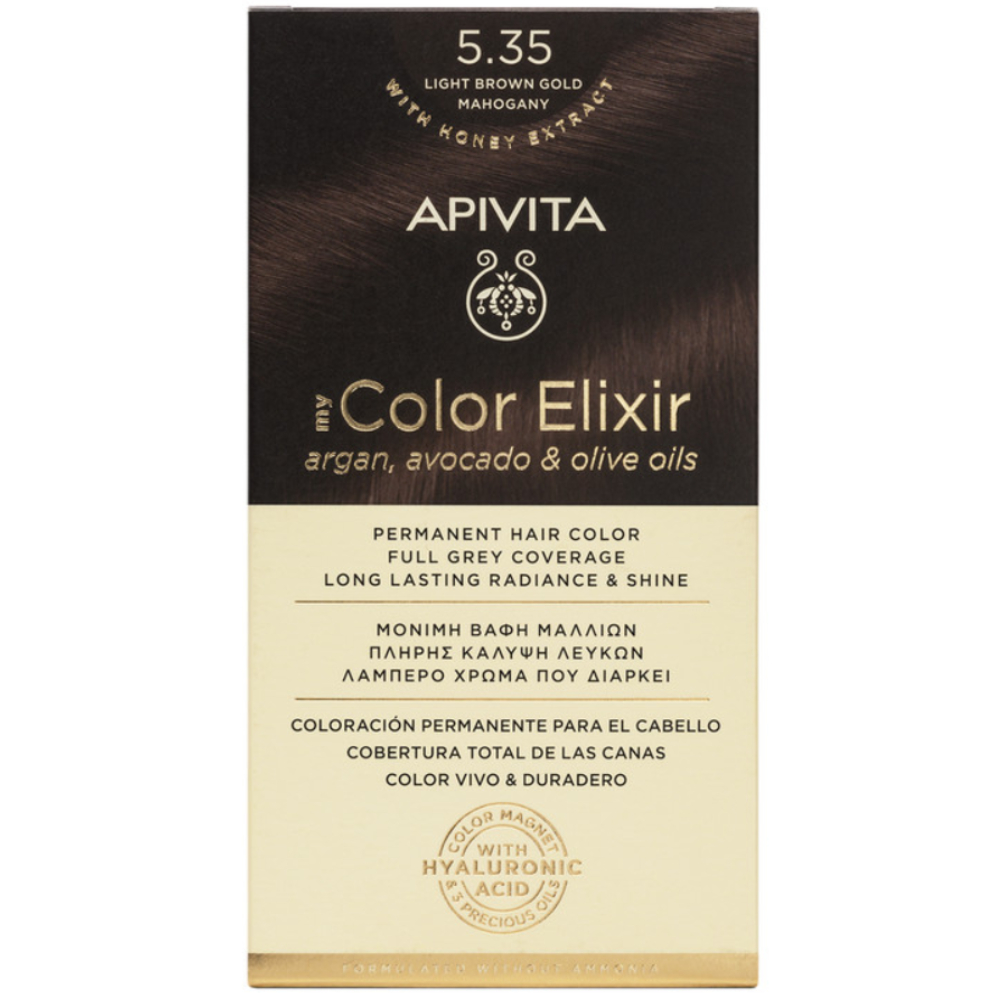 Vopsea de par My Color Elixir N5.35, Apivita