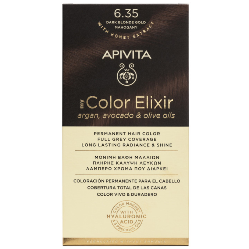 Vopsea de par My Color Elixir N6.35, Apivita