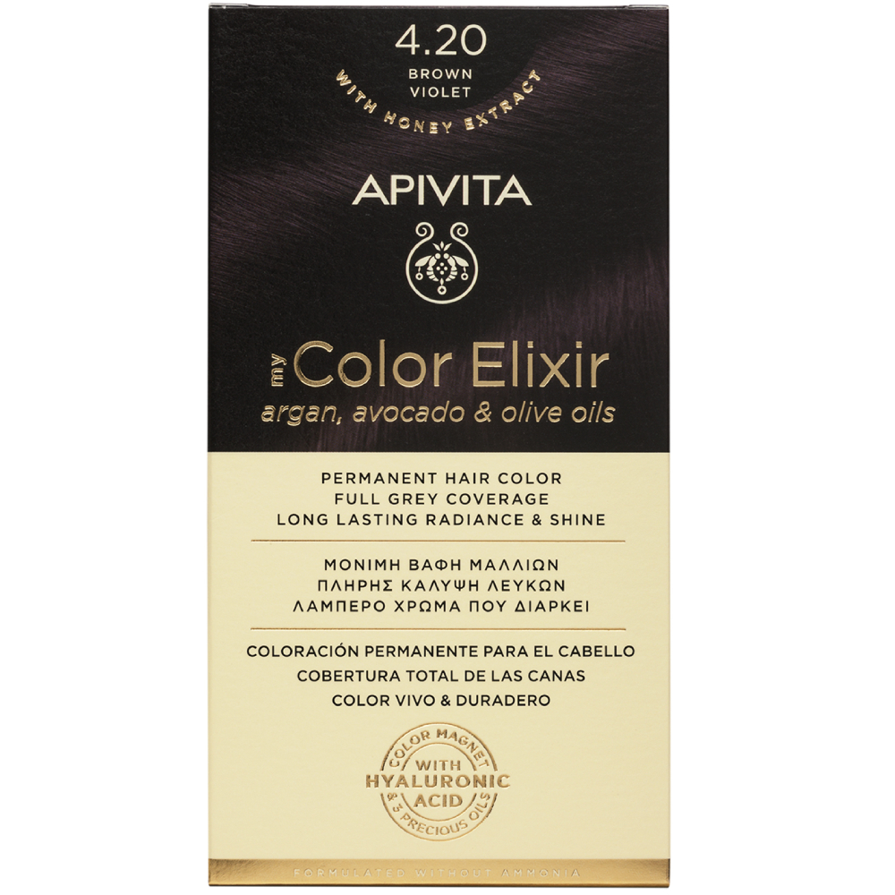 Vopsea de par My Color Elixir N4.20, Apivita