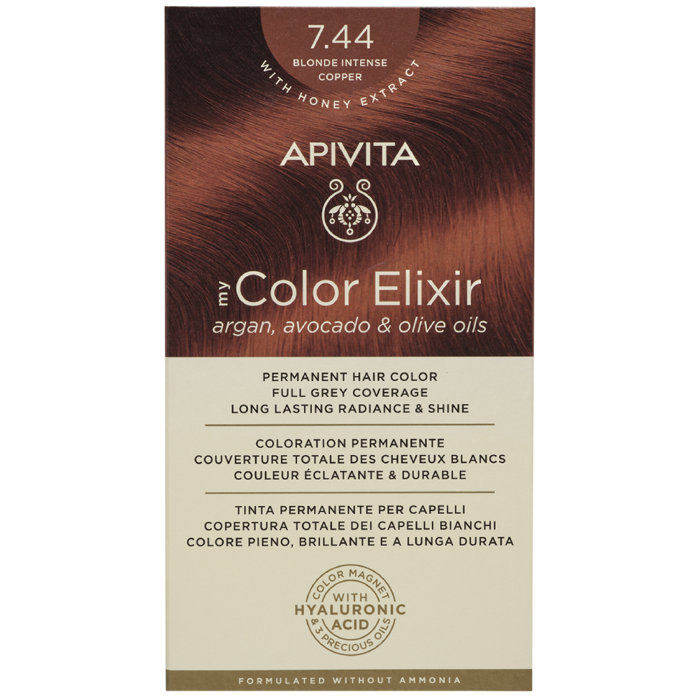 Vopsea de par N7.44 My Color Elixir, 155ml, Apivita