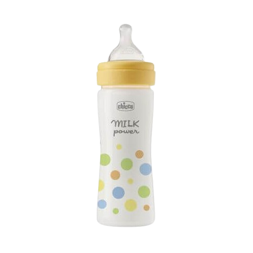 Biberon cu tetina din silicon si flux mediu Perfect Easy Baieti 2 luni+, 250ml, Chicco