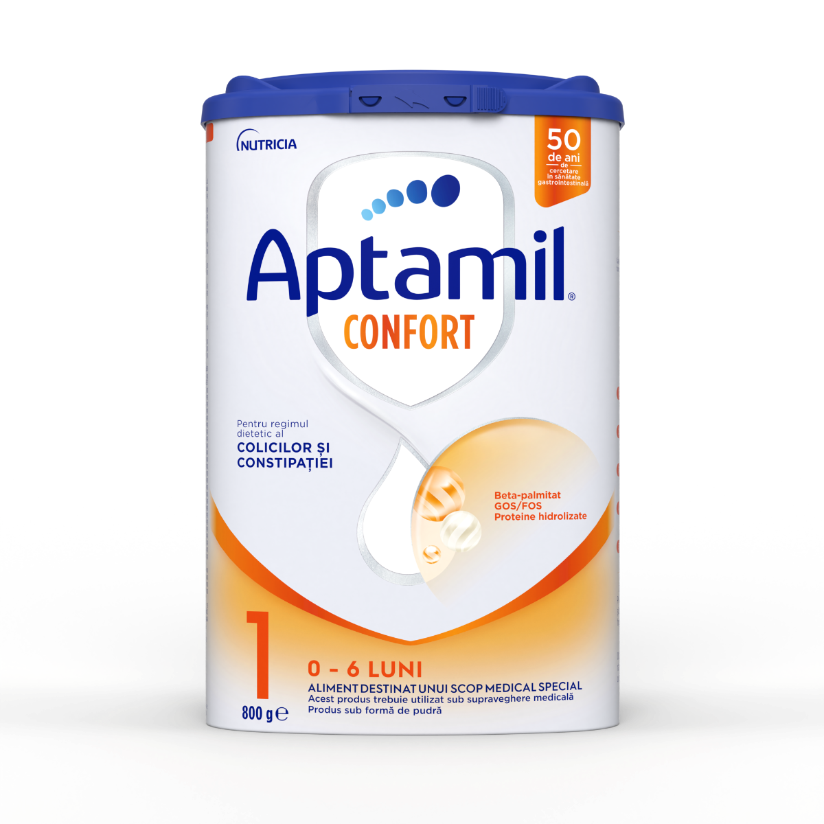Lapte praf Confort 1, 0-6 luni, 800g, Aptamil